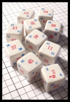 Dice : Dice - 6D - Unknown White with numerals - FA collection buy Dec 2010